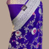 Royal Violet Banarasi Embroidered Saree